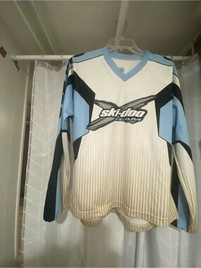 Women's Long Sleeve Jersey - Light Blue & White